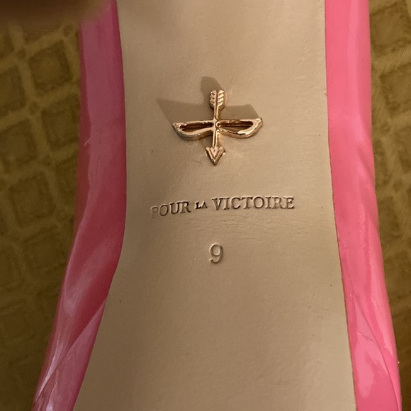 Pour La Victoire Pink Peep Toe Heels Size 9 - Picture 11 of 12